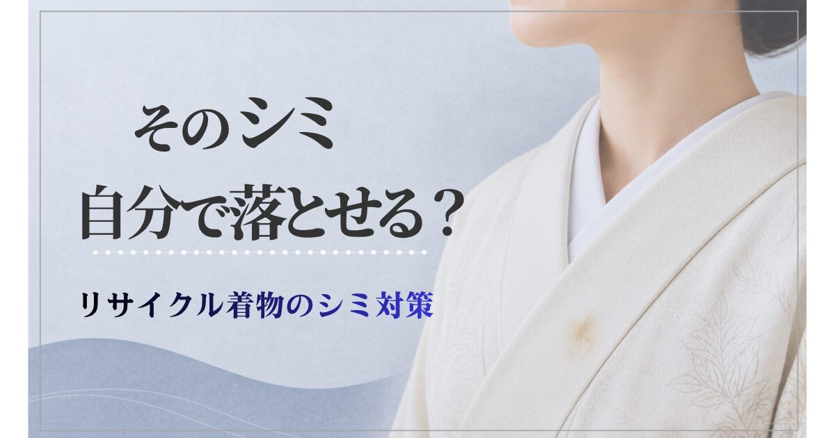 リサイクル着物のシミは落とせる？原因・自分でできる対処法・予防策の図